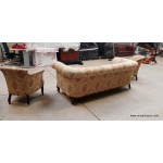 Victorian Chesterfield Sofa & Chairs OLD